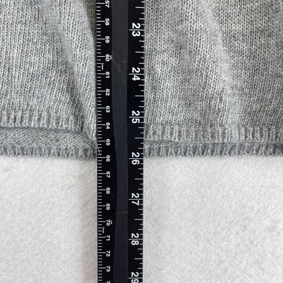 ANTHROPOLOGIE DEAR JOHN Womens Gray Floral Angora Rabbit Hair Sweater Boho - Picture 7 of 10